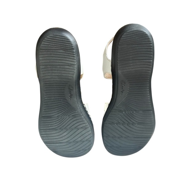 Clark’s Collection women’s Leather Laurieann white leather Velcro sandal Sz 9 N - Picture 5 of 6